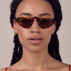 Man Repeller Unibrow Tortoise Cat Eye Sunglasses